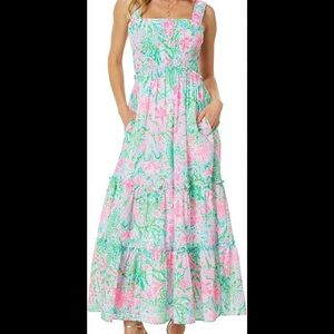 Lilly Pulitzer Hadley Smocked Maxi Dress